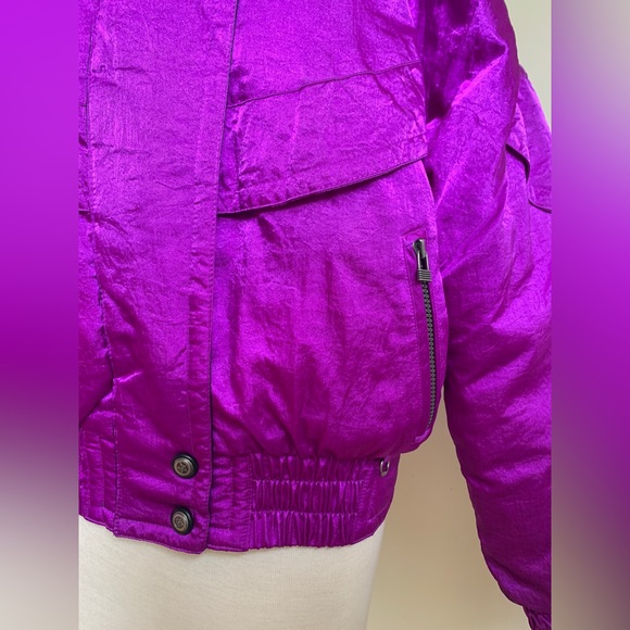 80s Purple Monochrome Ski Jacket - Picture 3 of 11